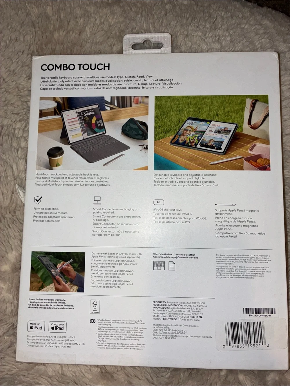 Logitech Combo Touch for iPad Air 13 inch (M2, M3 & M4) (2024, 2025 & 2026)